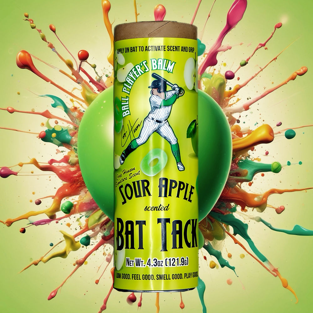 BALL PLAYER'S BALM SOUR APPLE SCENTED BAT TACK