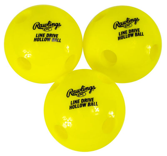 RAWLINGS LINE-DRIVE HOLLOW BALL (3 PACK)