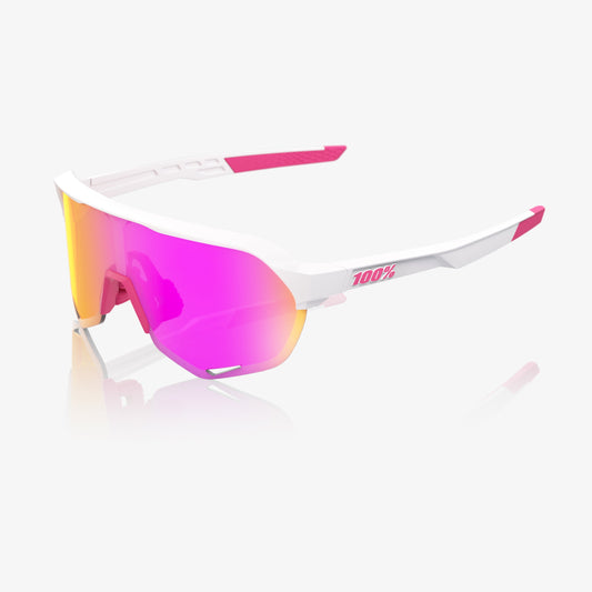 100% S2® MATTE WHITE/PINK HiPER® VITAL PINK MIRROR LENS