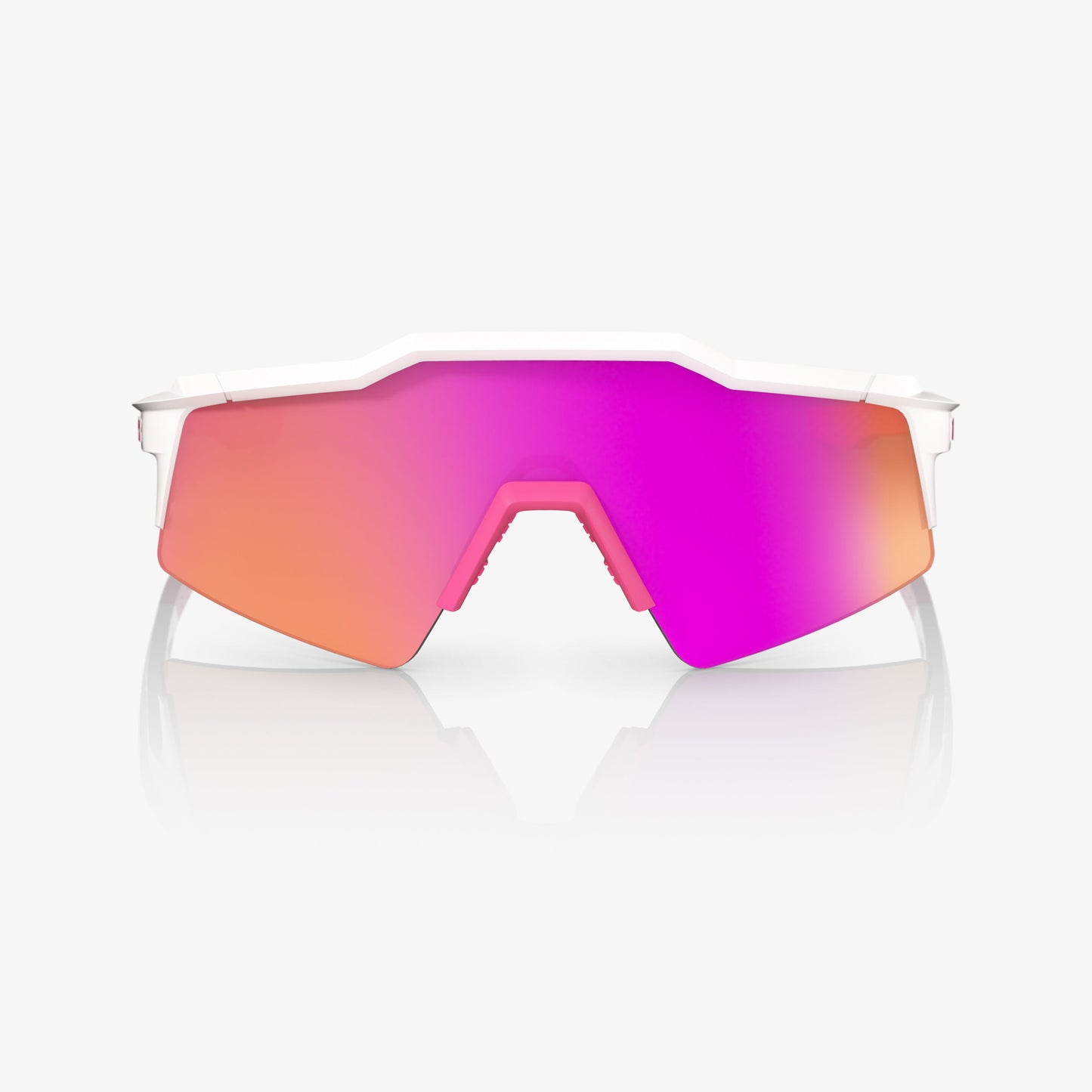 100% SPEEDCRAFT® SL MATTE WHITE/PINK HiPER® VITAL PINK MIRROR LENS