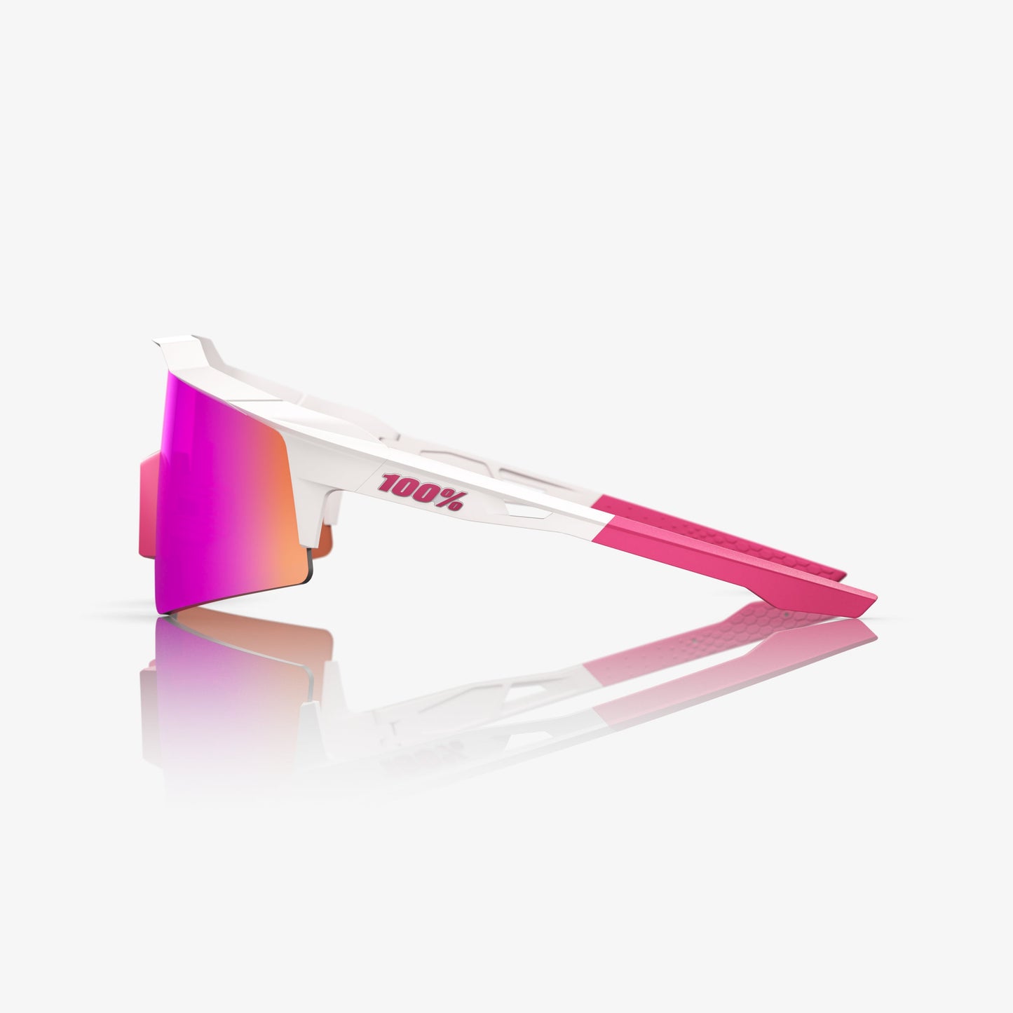 100% SPEEDCRAFT® SL MATTE WHITE/PINK HiPER® VITAL PINK MIRROR LENS