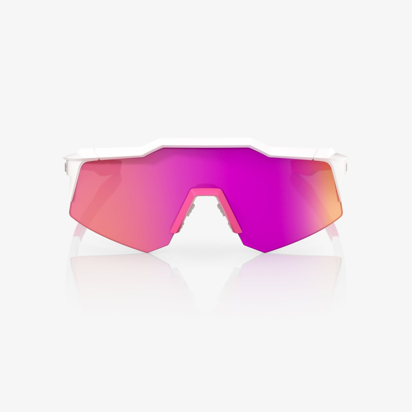 100% SPEEDCRAFT® XS MATTE WHITE/PINK HiPER® VITAL PINK MIRROR LENS