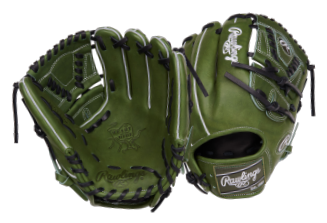 RAWLINGS HEART OF THE HIDE 11.75" INFIELD/PITCHERS GLOVE; LIMITED EDITION MILITARY GREEN