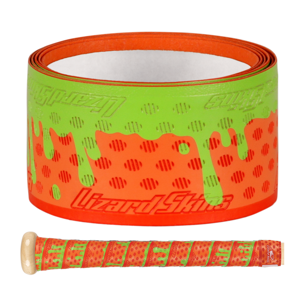 LIZARD SKINS DSP ULTRA OUTBURST BAT GRIP -ORANGE SLIME