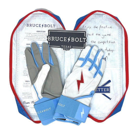 BRUCE BOLT YOUTH PREMIUM PRO HAPP SERIES LONG CUFF BATTING GLOVES