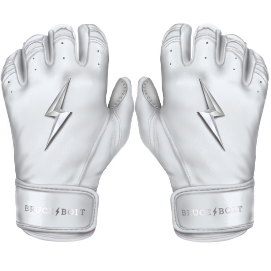 BRUCE BOLT 2021 CHROME SERIES SHORT CUFF BATTING GLOVES WITH STORAGE BAG