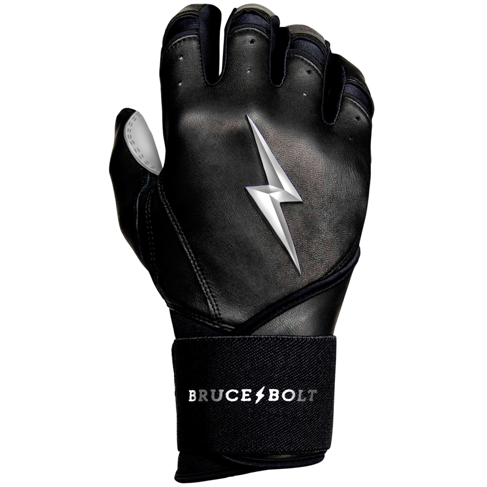 BRUCE BOLT 2021 CHROME SERIES LONG CUFF BATTING GLOVES WITH STORAGE BAG