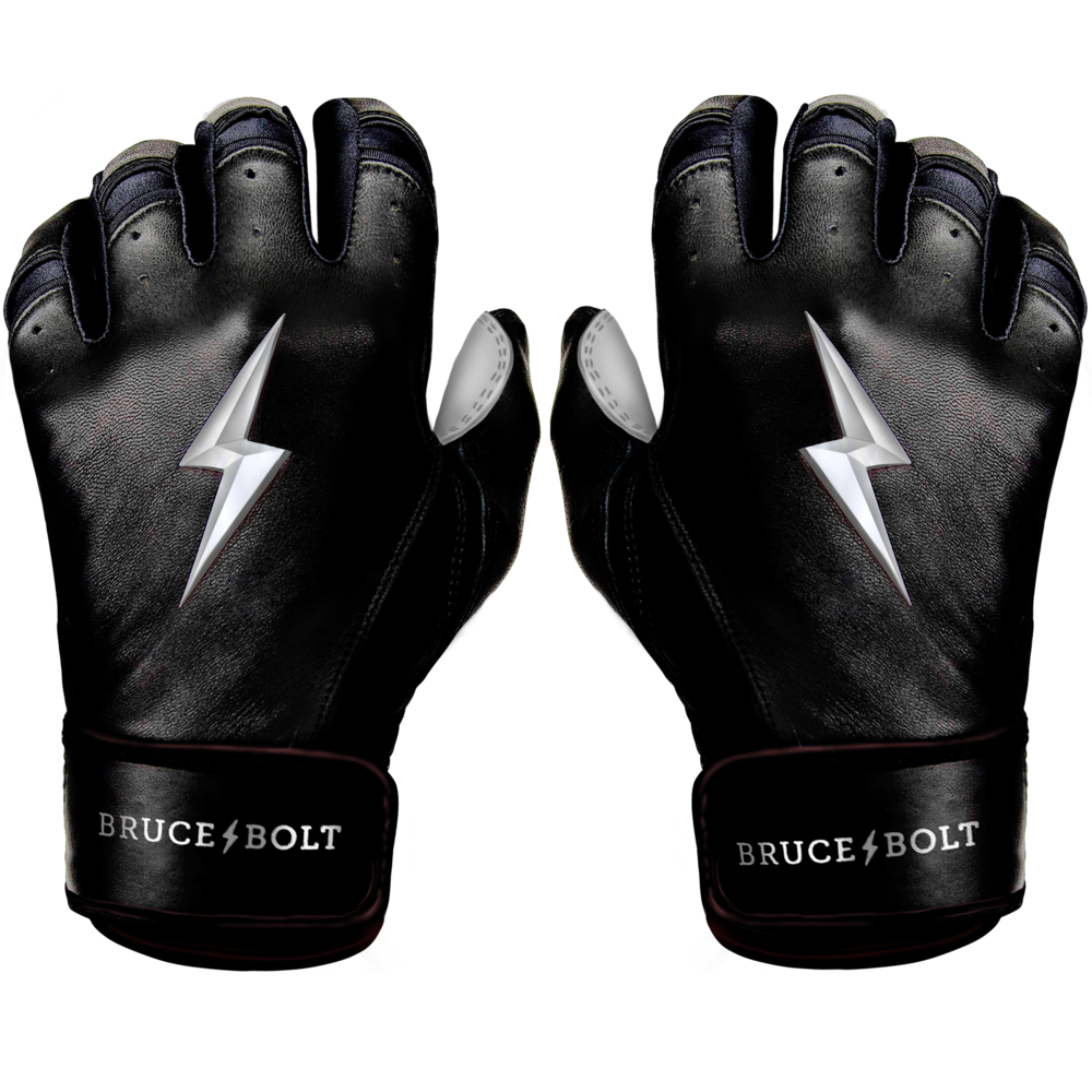 BRUCE BOLT 2021 YOUTH CHROME SERIES SHORT CUFF BATTING GLOVES WITH STORAGE BAG