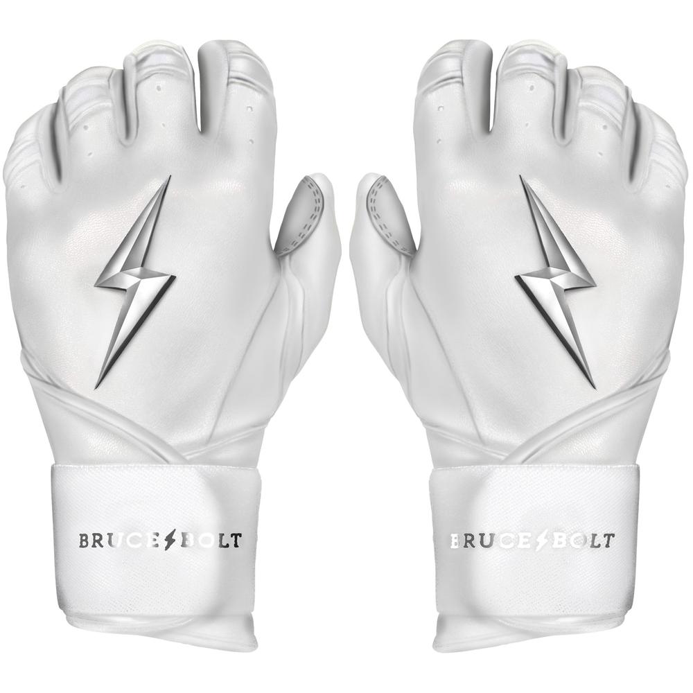 BRUCE BOLT CHROME SERIES LONG CUFF BATTING GLOVES WITH STORAGE BAG