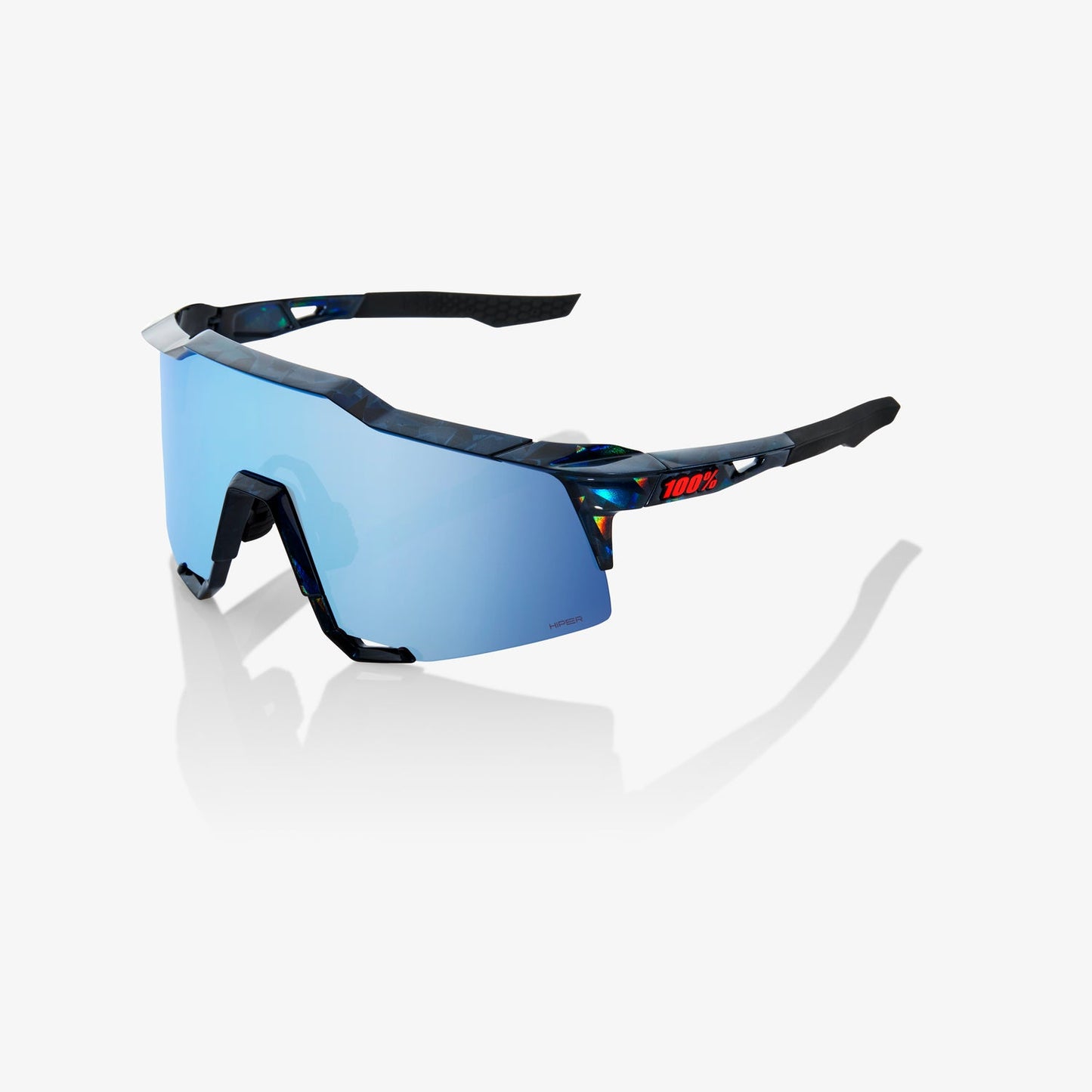 100% SPEEDCRAFT® BLACK HOLOGRAPHIC HiPER® BLUE MULTILAYER MIRROR LENS