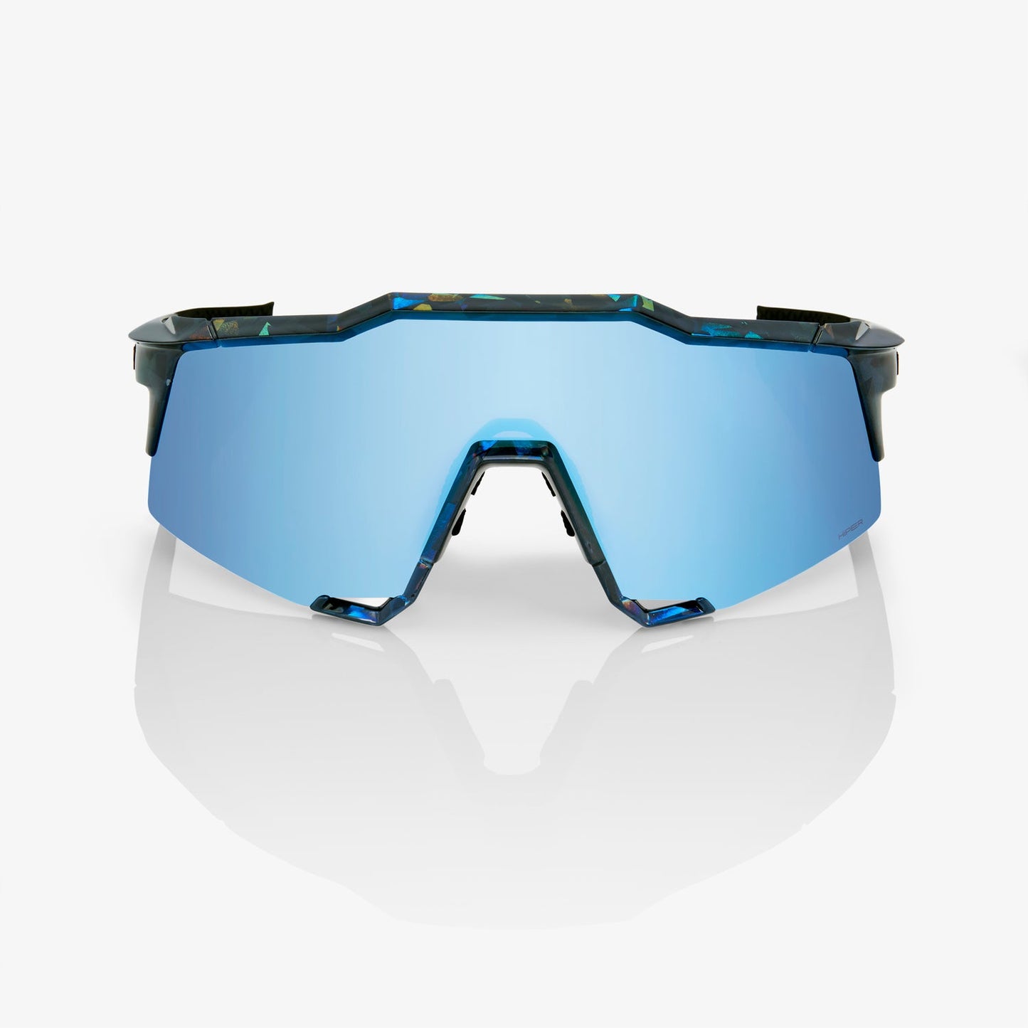 100% SPEEDCRAFT® BLACK HOLOGRAPHIC HiPER® BLUE MULTILAYER MIRROR LENS