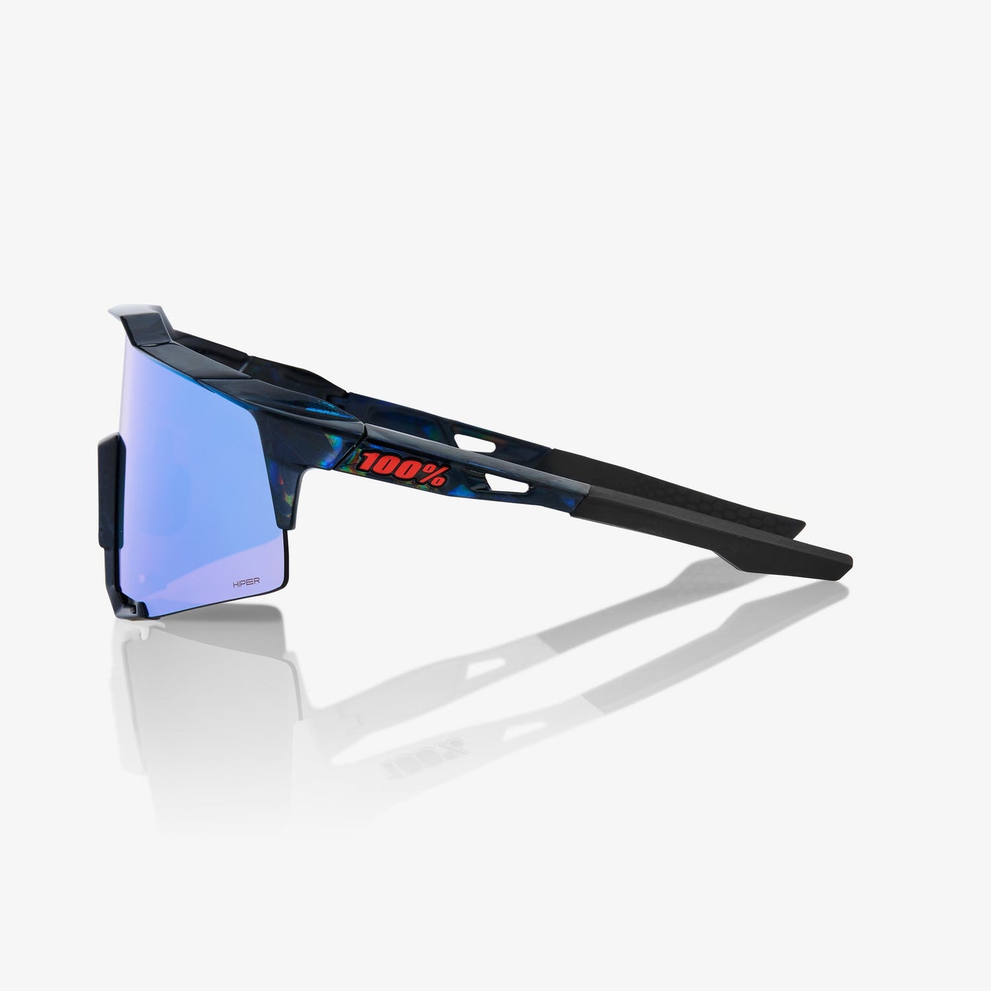 100% SPEEDCRAFT® BLACK HOLOGRAPHIC HiPER® BLUE MULTILAYER MIRROR LENS