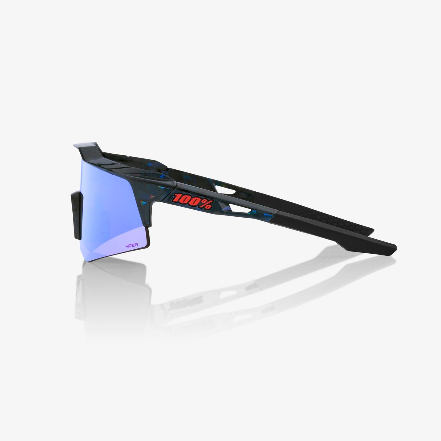 100% SPEEDCRAFT® XS BLACK HOLOGRAPHIC HiPER® BLUE MULTILAYER MIRROR LENS