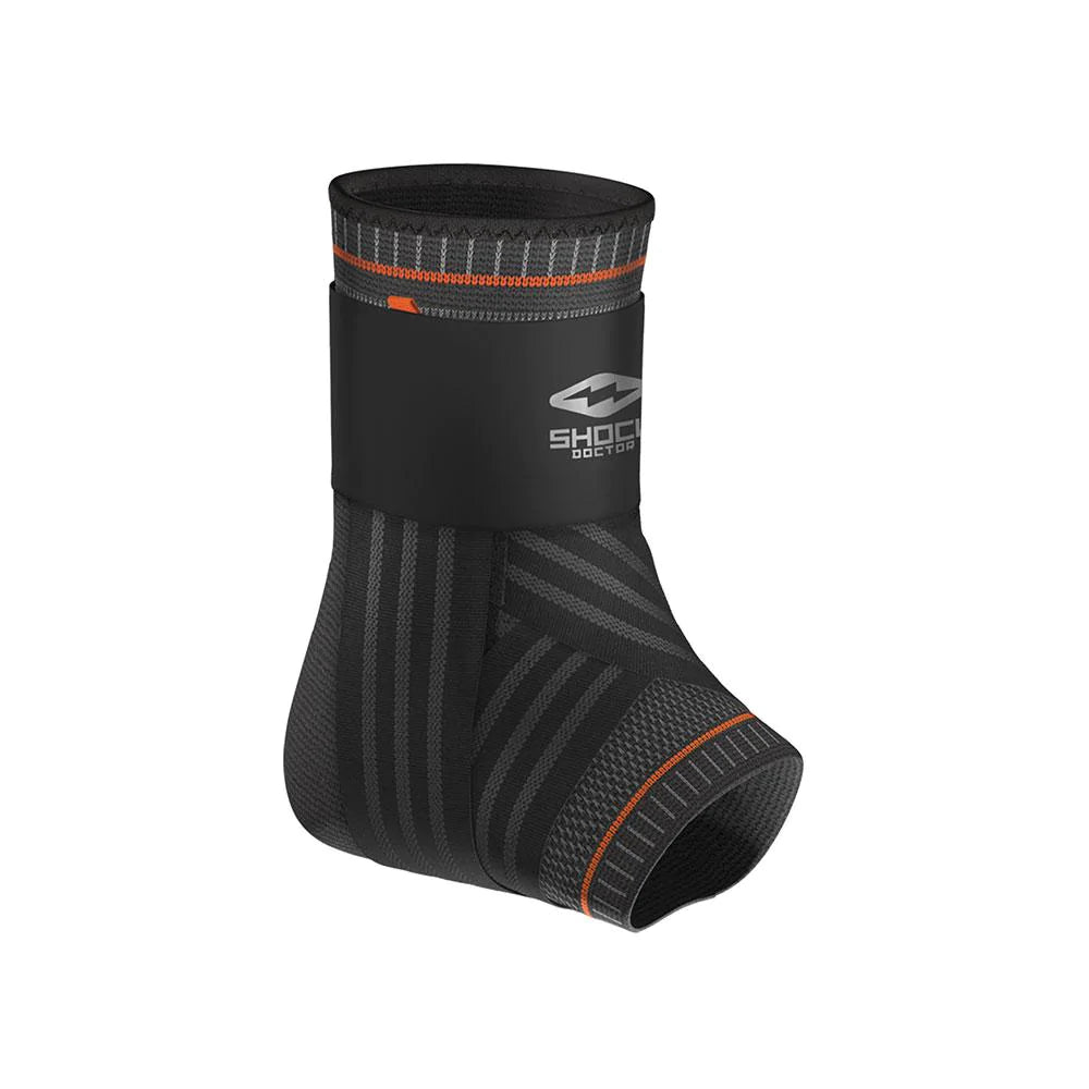 SHOCK DOCTOR ULTRA KNIT ANKLE BRACE W/ FIGURE 6 STRAP & STAYS