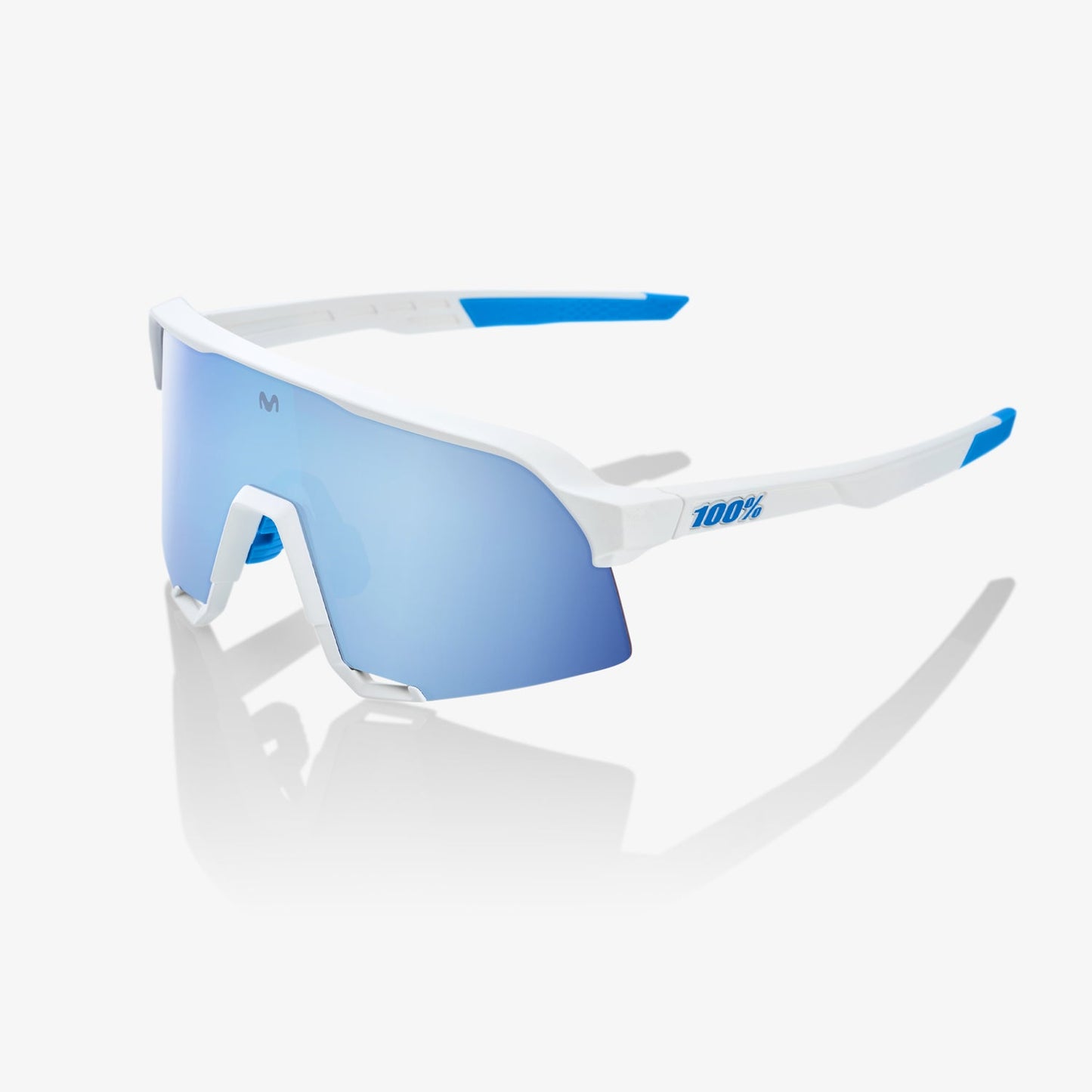 100% S3® SE MOVISTAR TEAM WHITE HiPER® BLUE MULTILAYER MIRROR LENS