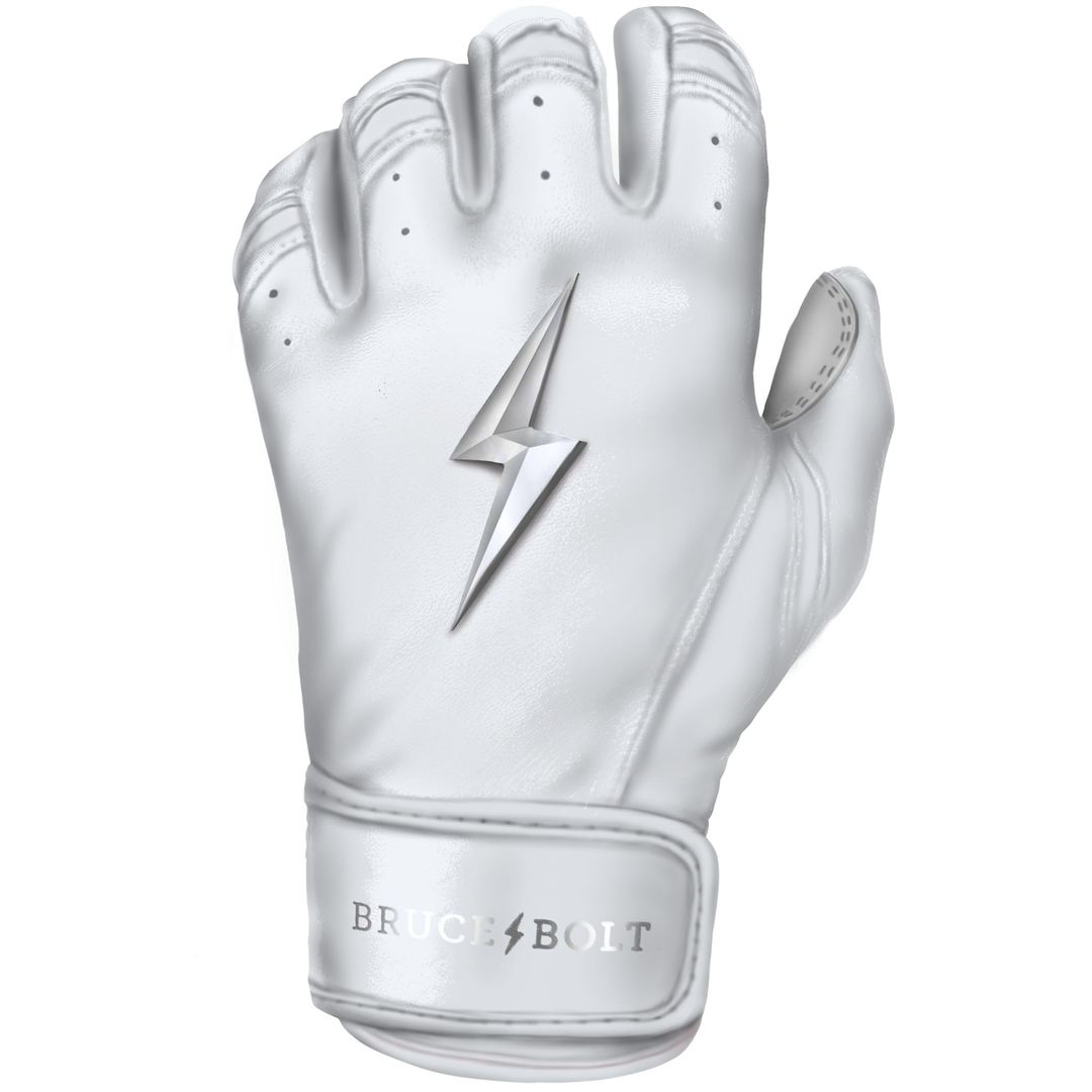 BRUCE BOLT 2021 YOUTH CHROME SERIES SHORT CUFF BATTING GLOVES WITH STORAGE BAG