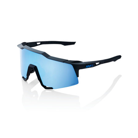 100% SPEEDCRAFT® MATTE BLACK - HiPER® BLUE MULTILAYER MIRROR LENS + CLEAR LENS INCLUDED