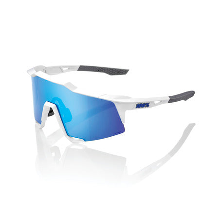 100% SPEEDCRAFT® MATTE WHITE HiPER® BLUE MULTILAYER MIRROR LENS + CLEAR LENS INCLUDED