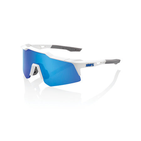 100% SPEEDCRAFT® XS MATTE WHITE BLUE MULTILAYER MIRROR LENS + CLEAR LENS INCLUDED