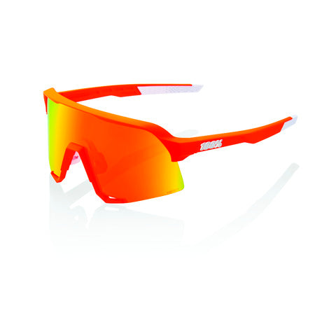 100% S3 SOFT TACT NEON ORANGE HiPER® RED MULTILAYER MIRROR LENS + CLEAR LENS INCLUDED