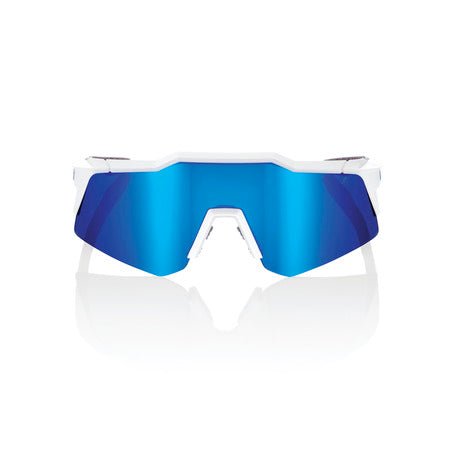 100% SPEEDCRAFT® XS MATTE WHITE BLUE MULTILAYER MIRROR LENS + CLEAR LENS INCLUDED