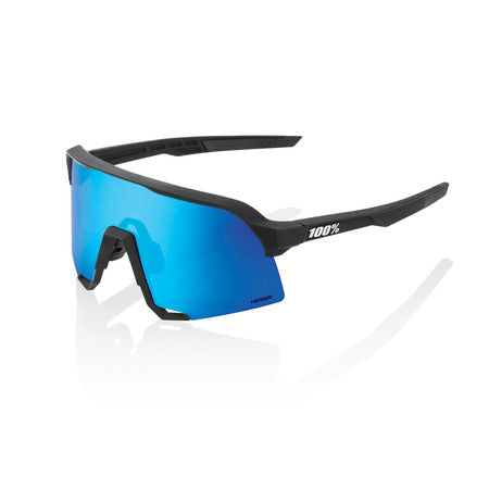 100% S3 MATTE BLACK HiPER® BLUE MULTILAYER MIRROR LENS + CLEAR LENS INCLUDED